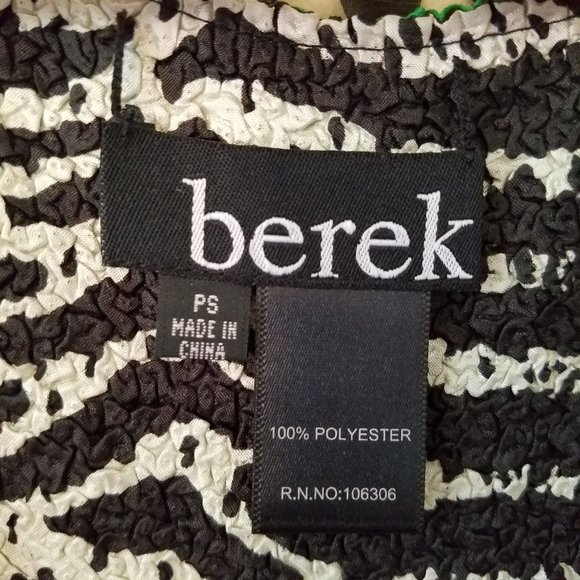 Berek Reversible Two Jackets in One Popcorn Fabric Zebra Print & Green Blazer - Picture 8 of 14